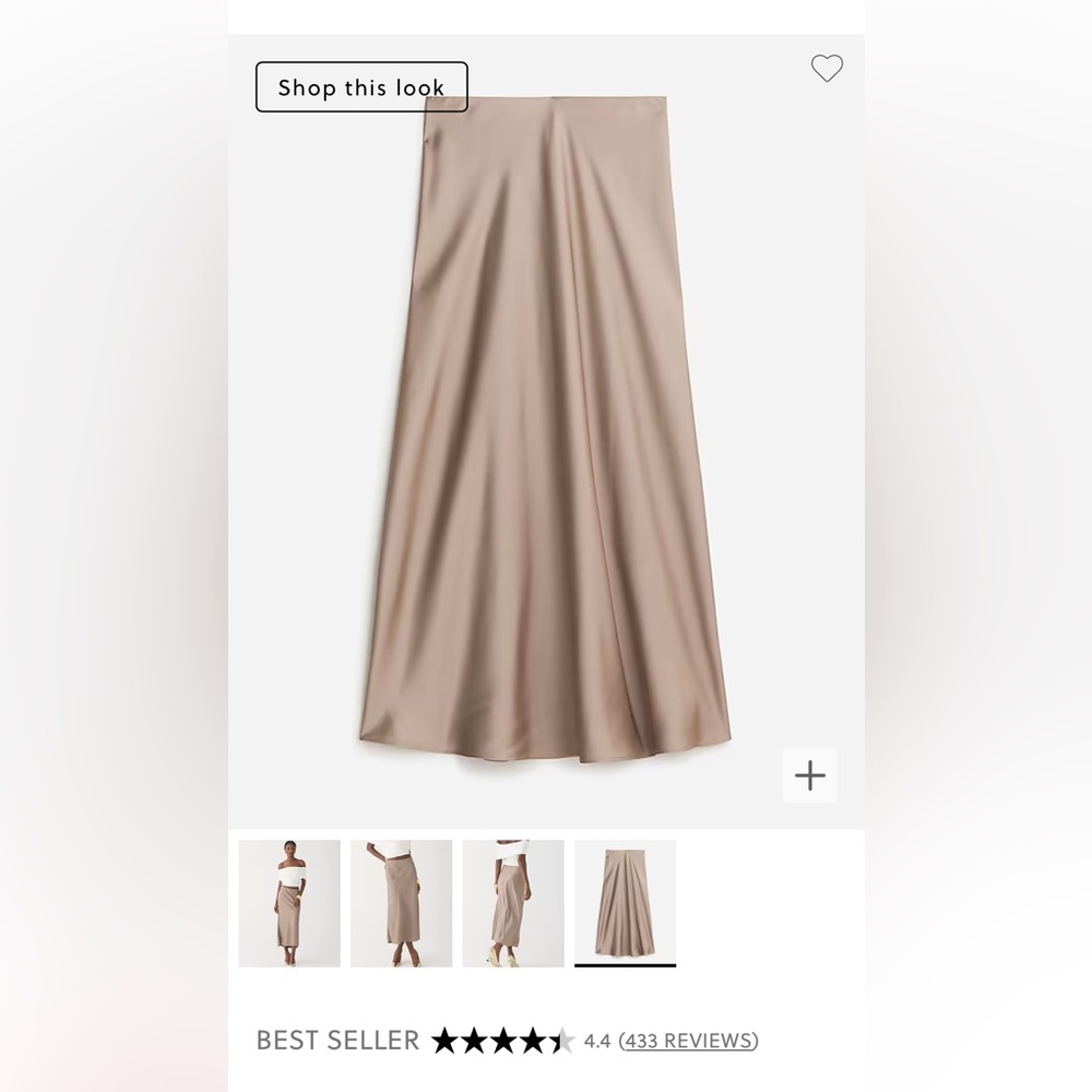 J. Crew Gwyneth Slip Skirt in Warm Boulder Size Medium